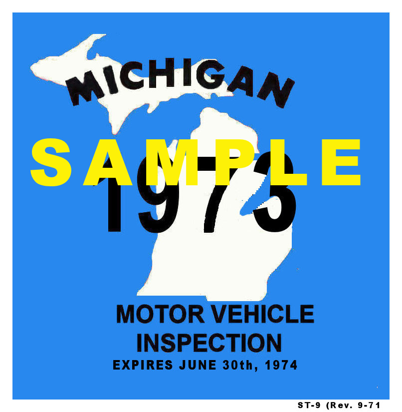 (image for) 1973 Michigan Inspection Sticker